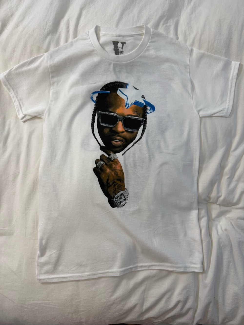 Vlone x Pop Smoke Halo Star Tee White